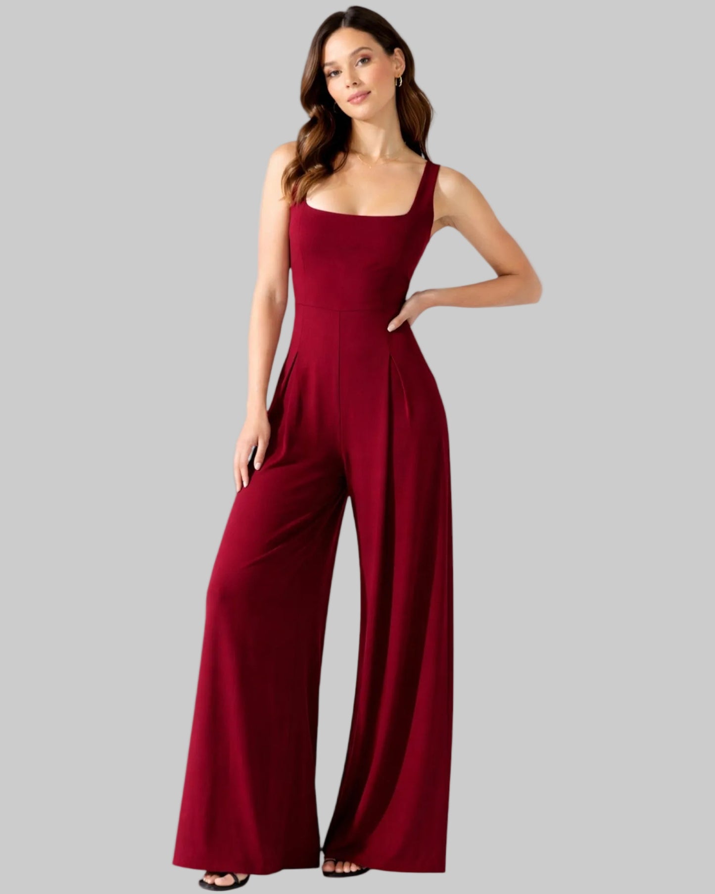 Effortless Chic Jumpsuit with square neckline