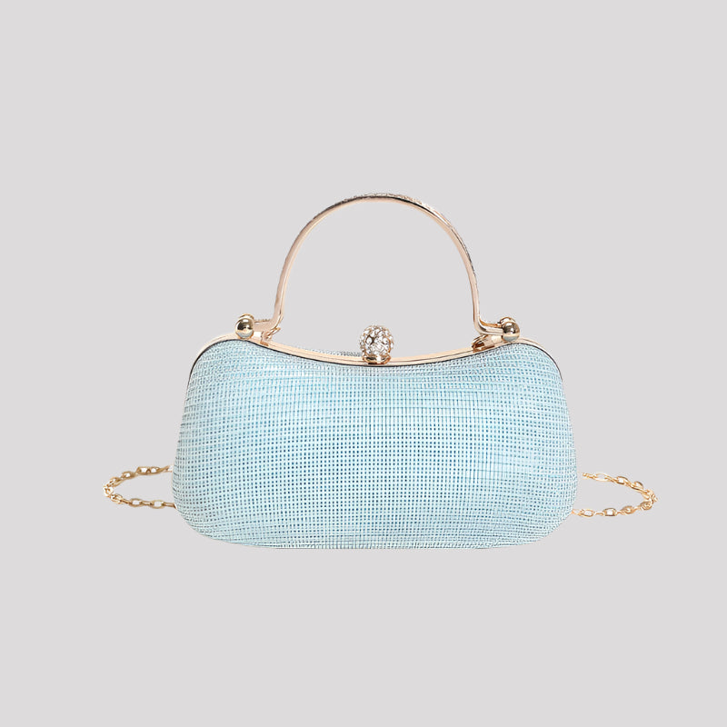 Diamonte Encrusted Double Handle Clutch, available in 5 colours