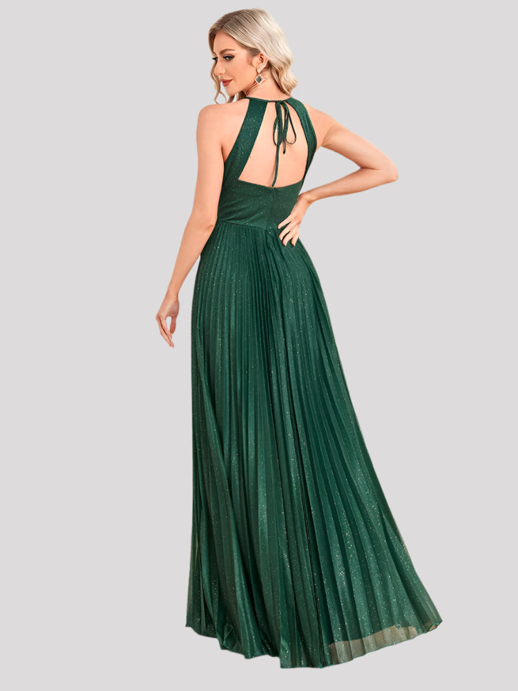 Stunning Halterneck top with pleating detail and crystal feature on the front available in 3 colours