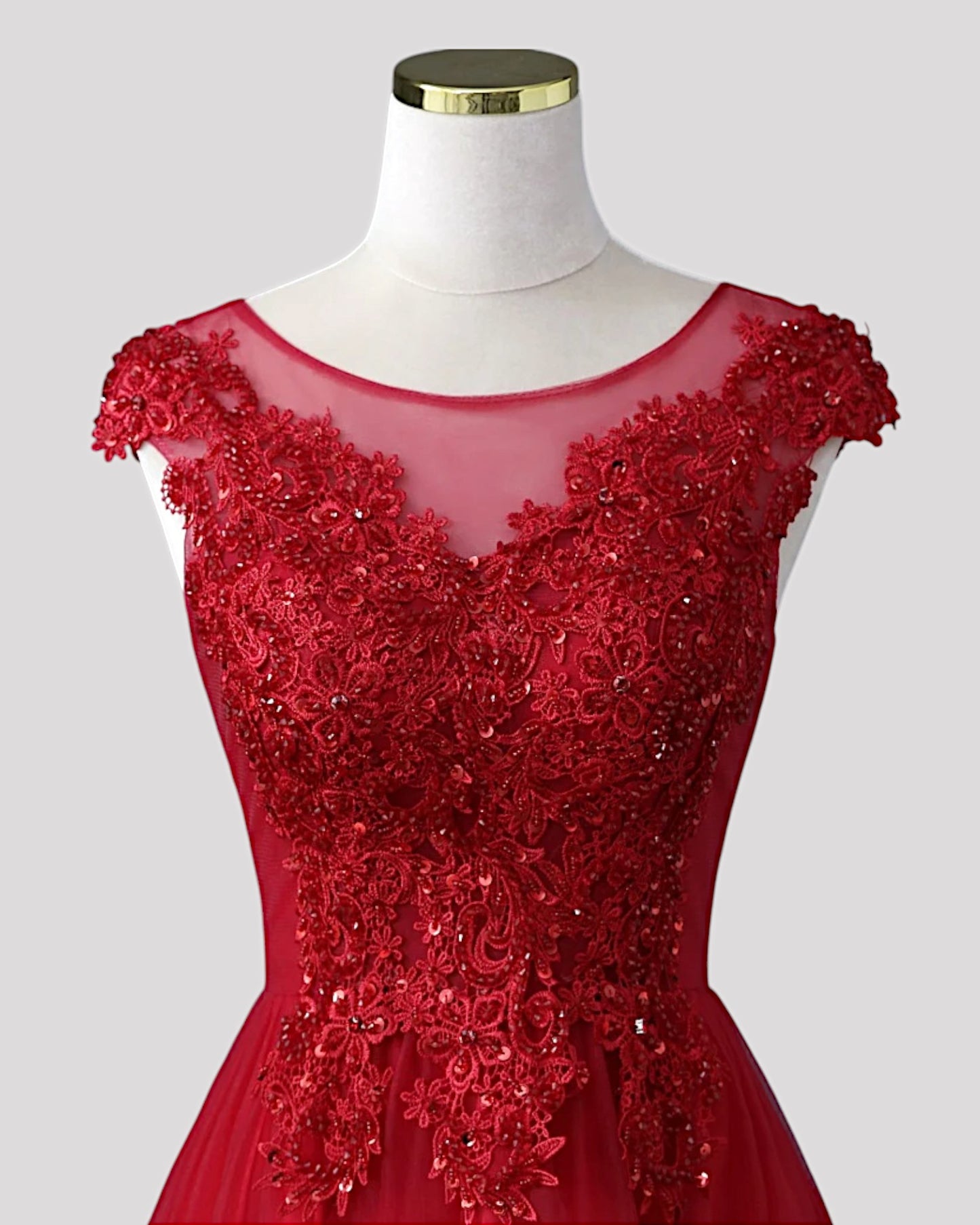 Lace Aline Dress with adjustable lace up back and Capped Sleeve Available in 2 colours