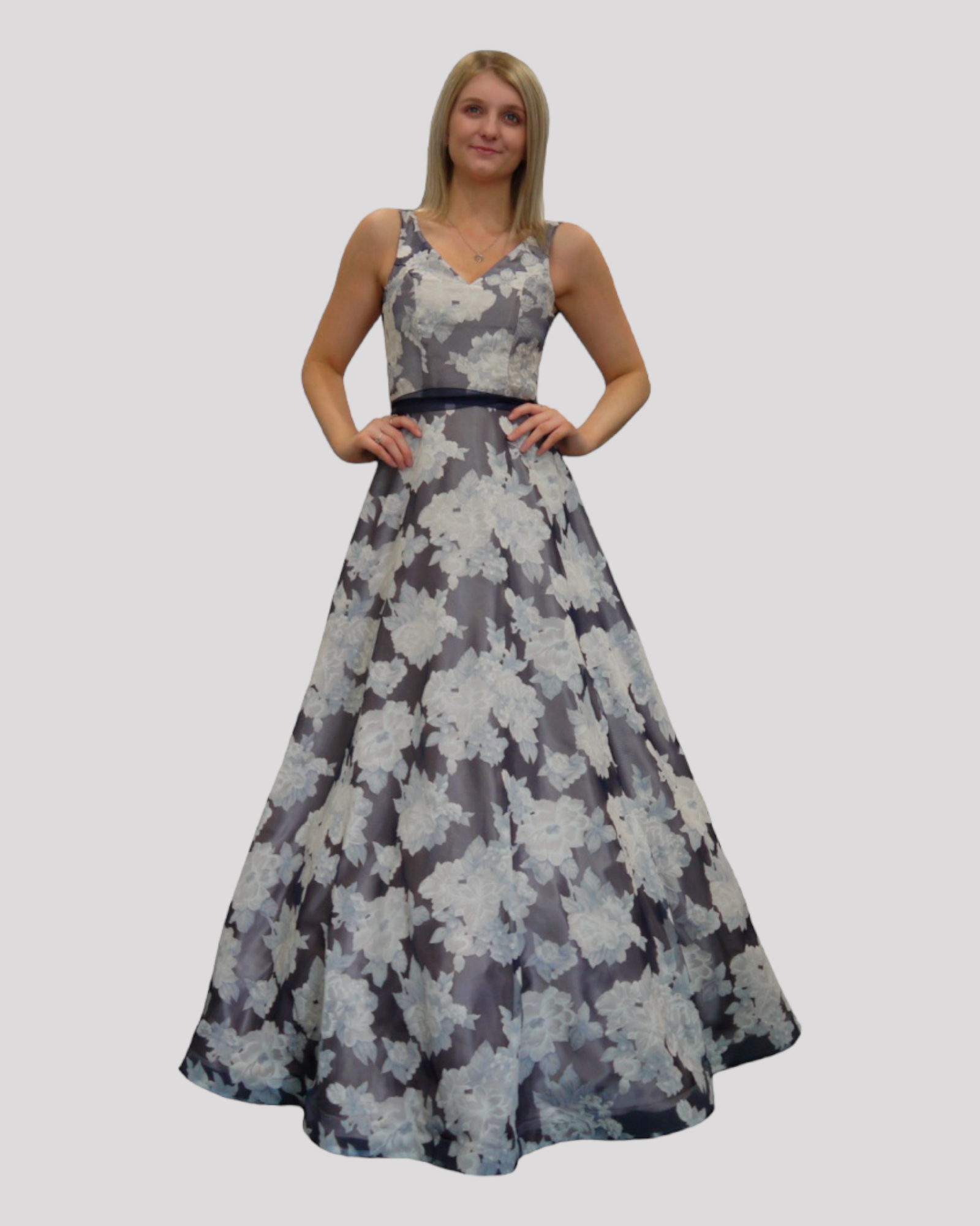 Gray hot sale evening gowns