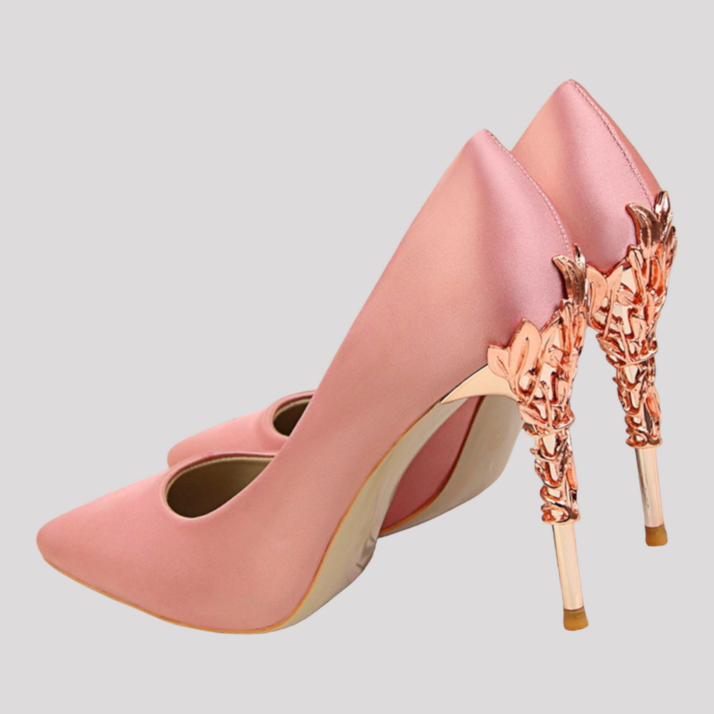 Gold/Silver Detail High Heels available in 13 Colours
