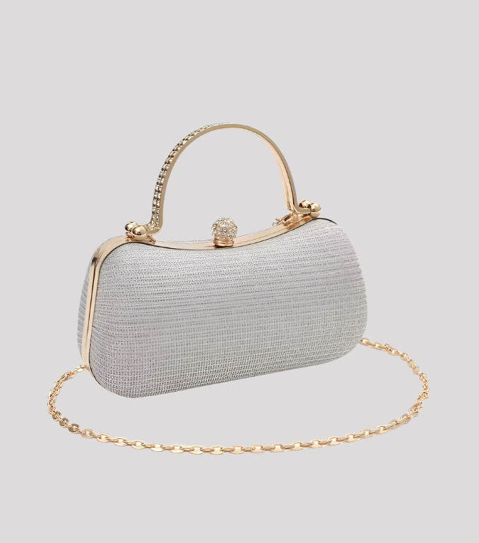 Diamonte Encrusted Double Handle Clutch, available in 5 colours