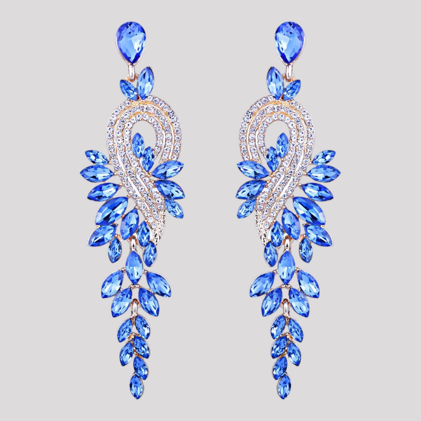 Crystal Drop Earrings available in 8 Colours