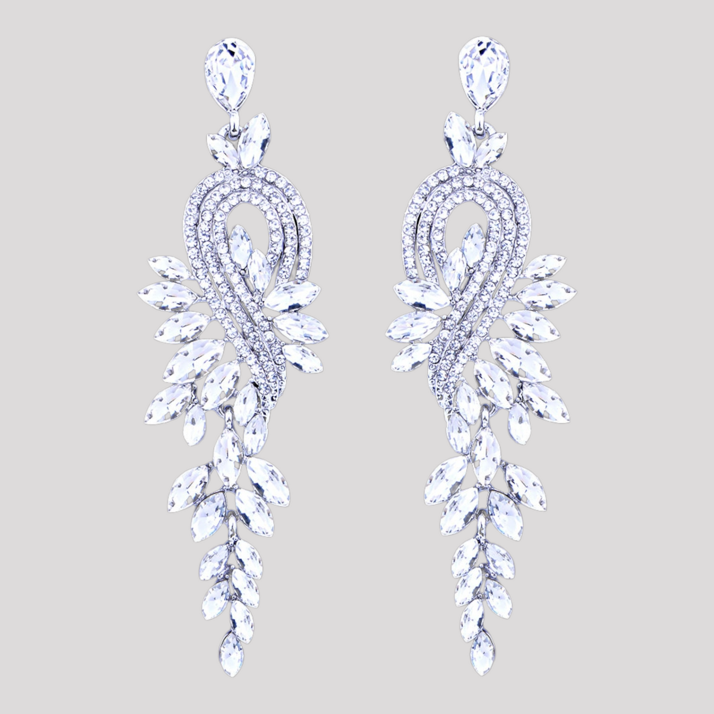 Crystal Drop Earrings available in 8 Colours