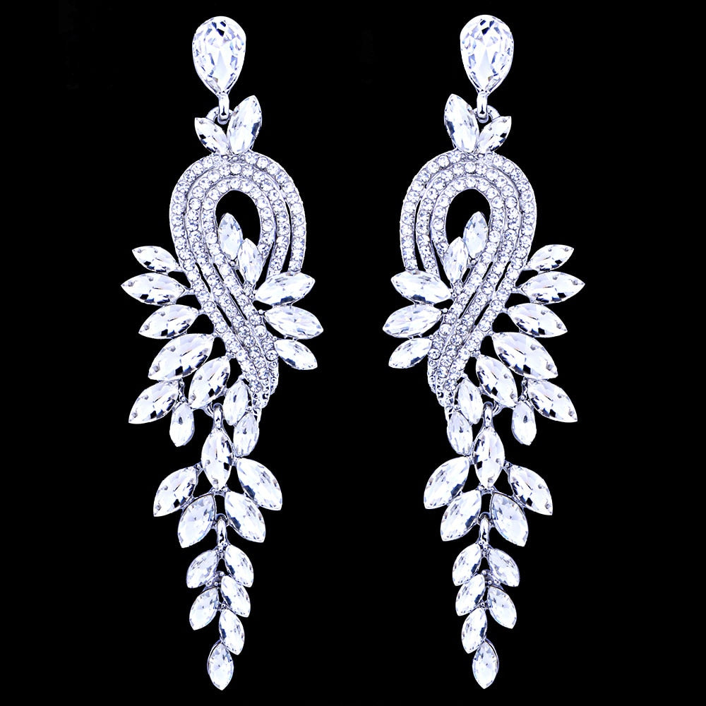 Crystal Drop Earrings available in 8 Colours