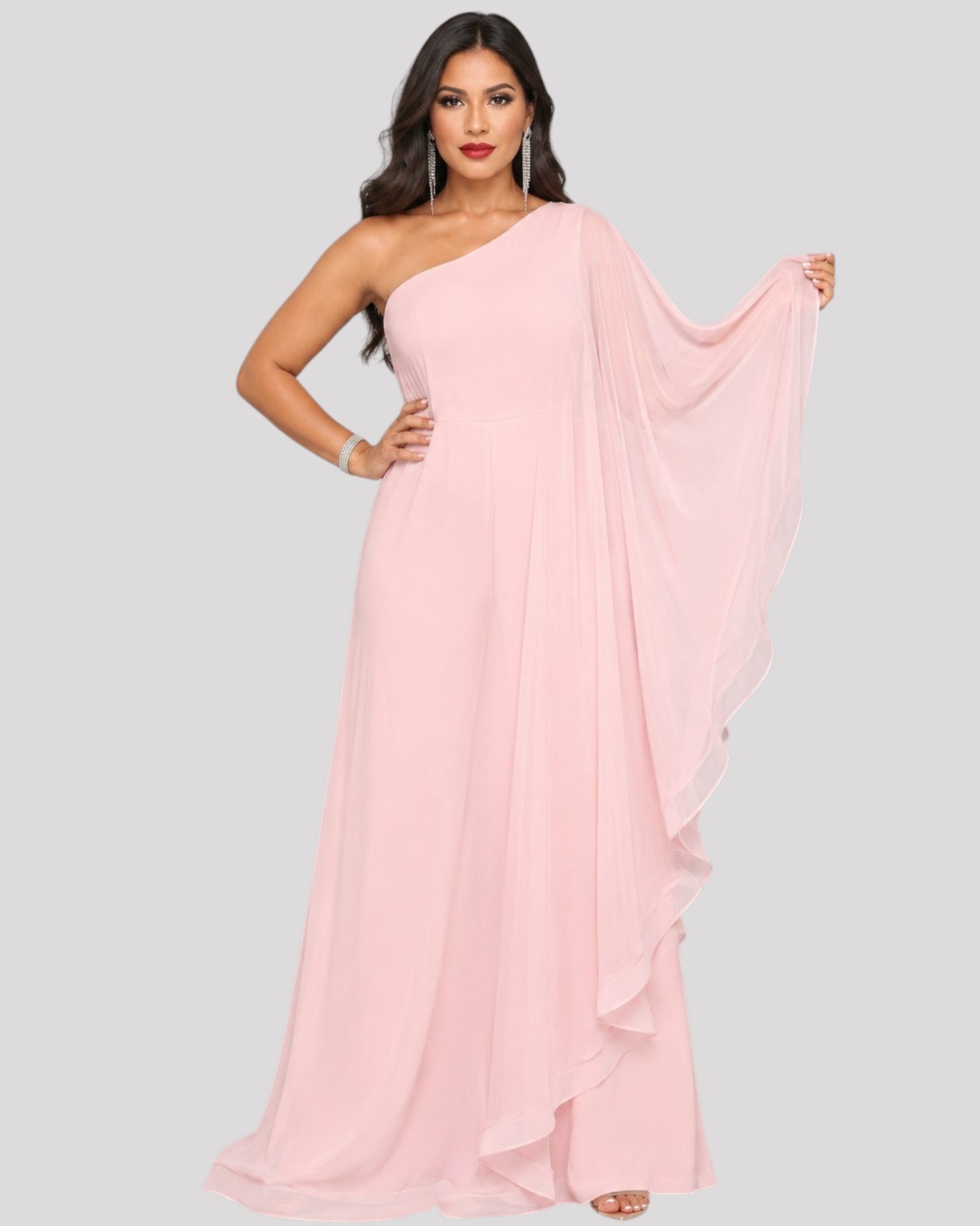 Elegant One-Shoulder Ruffle Jumpsuit Available in 6 Colours