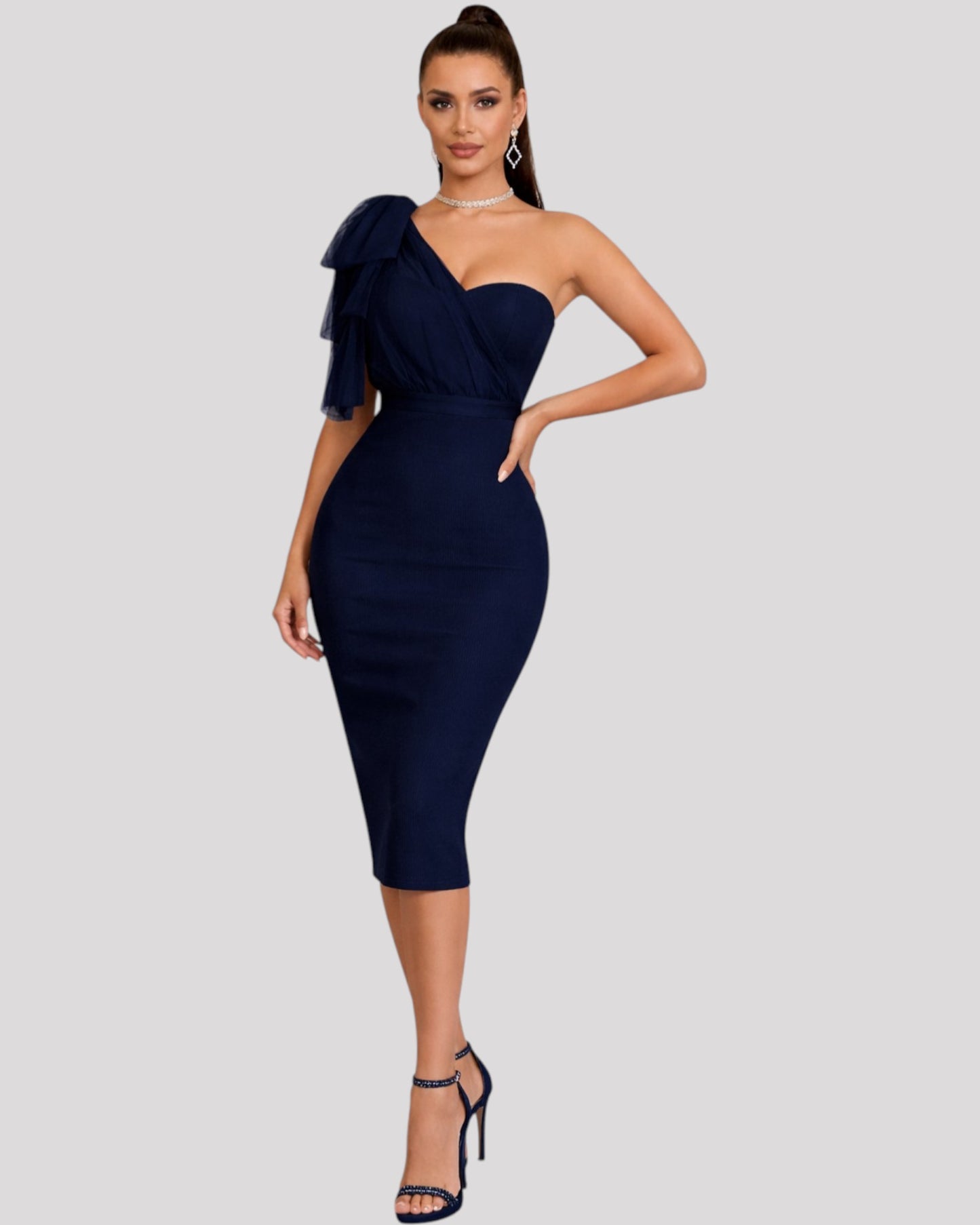 One Shoulder Bow, Strapless Cocktail Dress available in 4 colours