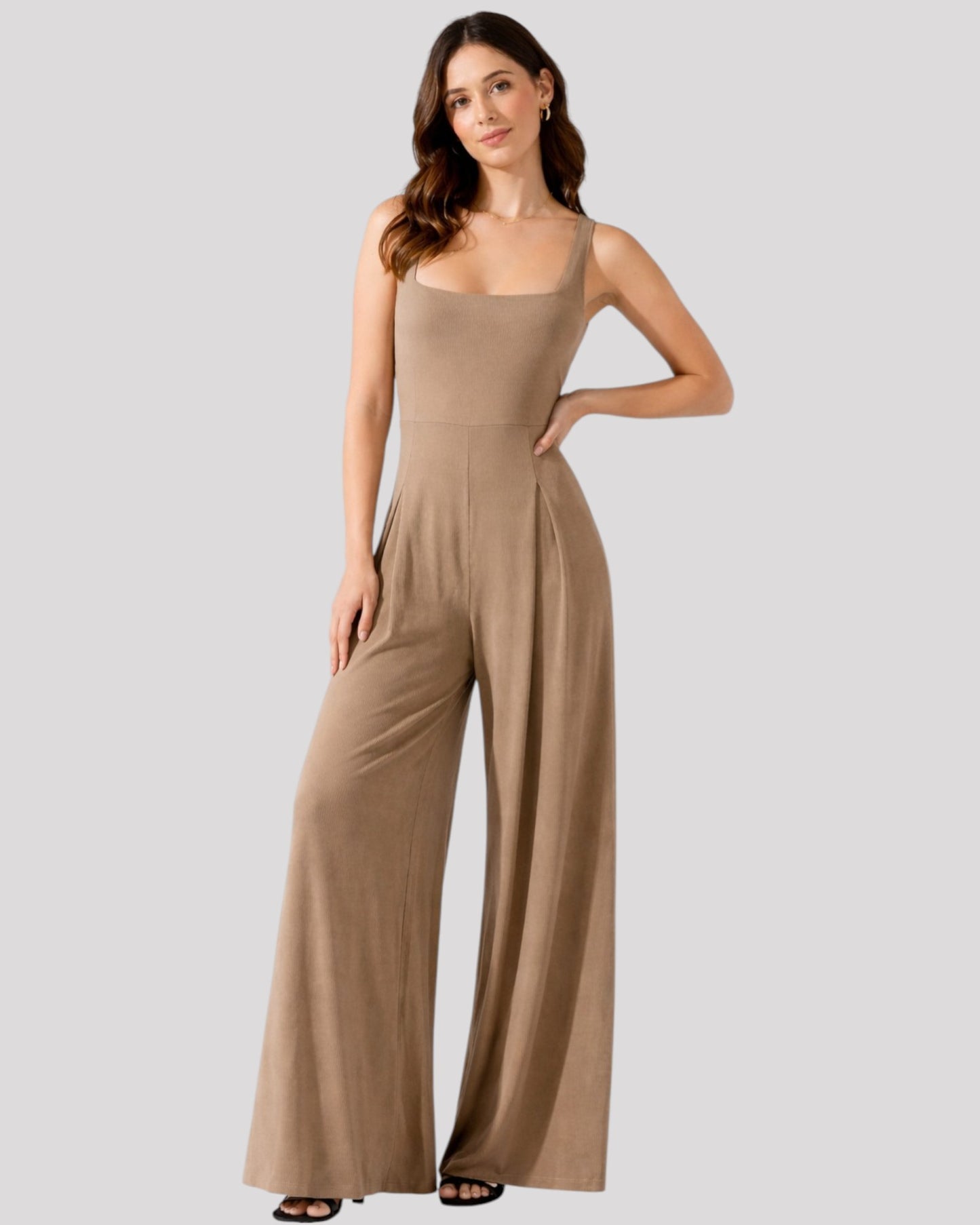 Effortless Chic Jumpsuit with square neckline