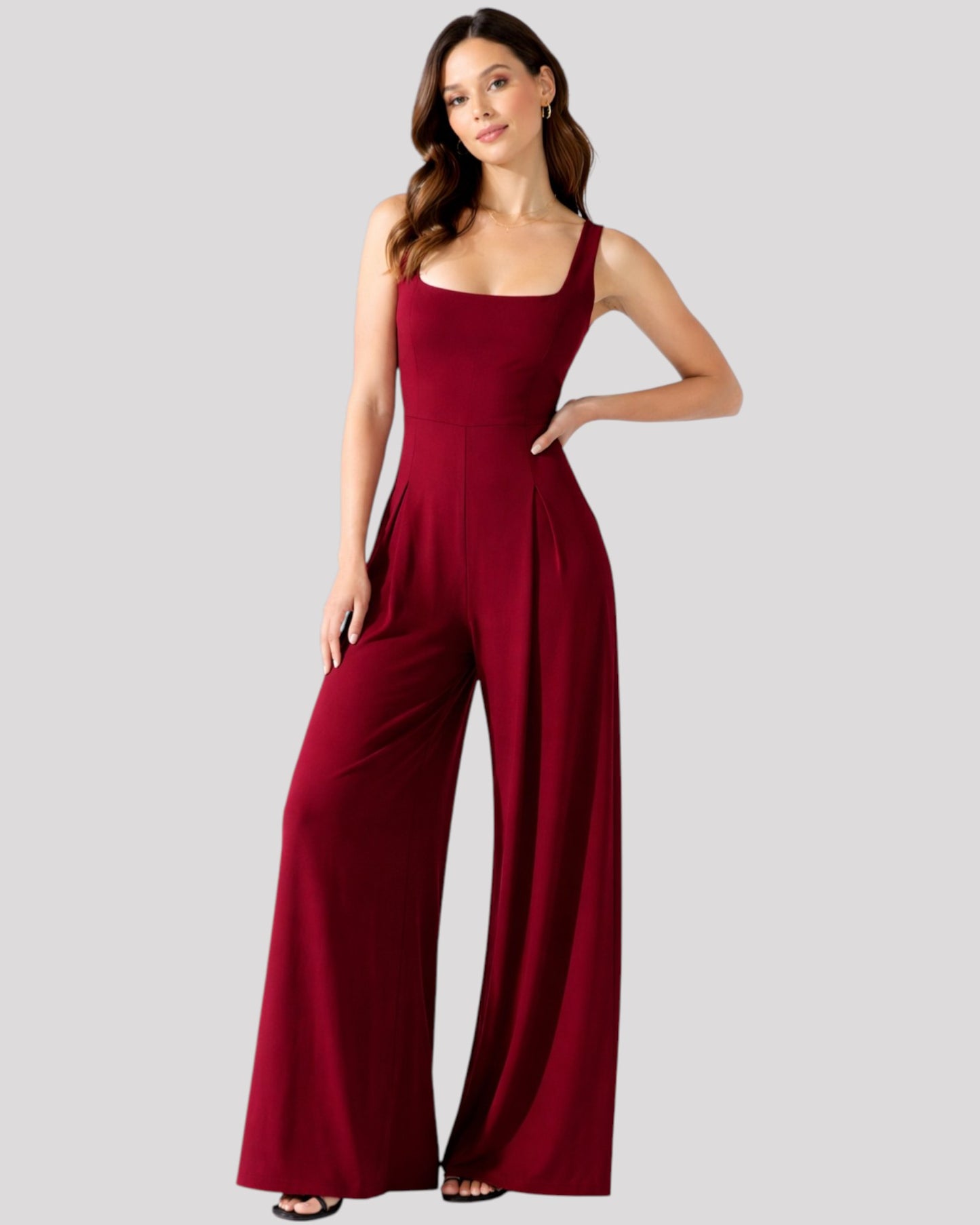 Effortless Chic Jumpsuit with square neckline