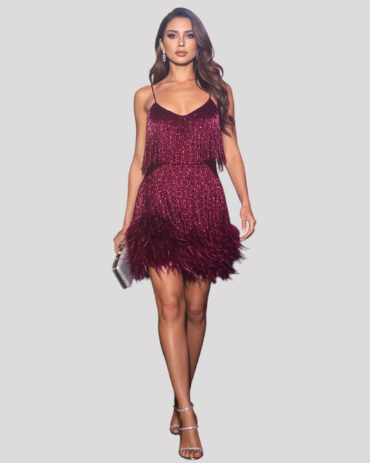 Cocktail Dress Gatsby Style with spaghetti straps