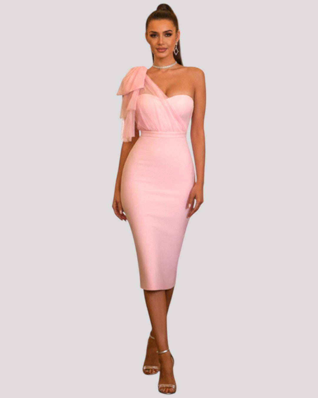 One Shoulder Bow, Strapless Cocktail Dress available in 3 colours