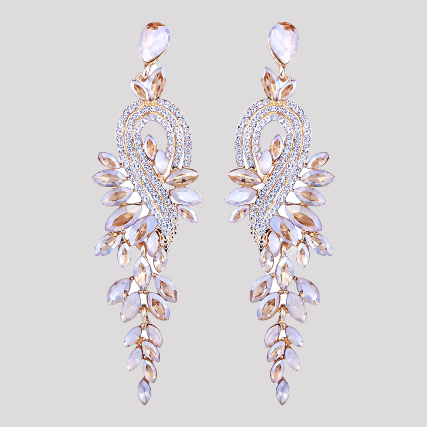 Crystal Drop Earrings available in 8 Colours